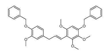 1-(benzyloxy)-4-(3-(4-(benzyloxy)-3-methoxyphenyl)prop-1-en-1-yl)-2,3,5-trimethoxybenzene结构式