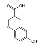 3-(4-hydroxyphenyl)sulfanyl-2-methylpropanoic acid结构式