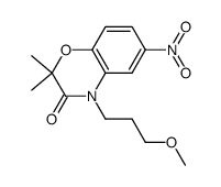 4-(3-methoxy-propyl)-2,2-dimethyl-6-nitro-4H-benzo[1,4]oxazin-3-one Structure