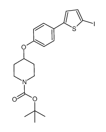 N-tert-butoxycarbonyl-4-[4-(5-iodothiophen-2-yl)phenoxy]piperidine结构式