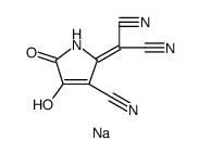 Propanedinitrile, 2-(3-cyano-1,5-dihydro-4-hydroxy-5-oxo-2H-pyrrol-2-ylidene)-, sodium salt Structure