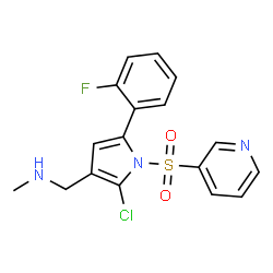 1-(2-chloro-5-(2-fluorophenyl)-1-(pyridin-3-ylsulfonyl)-1H-pyrrol-3-yl)-N-methylmethanamine picture
