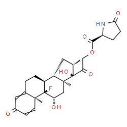 9-fluoro-11beta,17-dihydroxy-16beta-methyl-3,20-dioxopregna-1,4-dien-21-yl 5-oxo-L-prolinate picture
