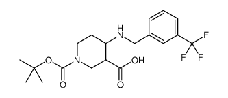 1,3-Piperidinedicarboxylic acid, 4-[[[3-(trifluoromethyl)phenyl]methyl]amino]-, 1-(1,1-dimethylethyl) ester结构式