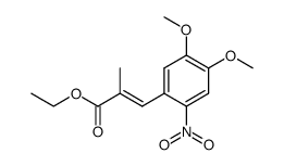 3-(4,5-dimethoxy-2-nitrophenyl)-2-methyl-2-propenoic acid ethyl ester结构式