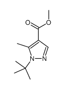 methyl 1-tert-butyl-5-methylpyrazole-4-carboxylate结构式