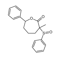 3-methyl-7-phenyl-3-phenylsulphinyloxepan-2-one Structure