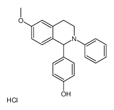 4-(6-methoxy-2-phenyl-3,4-dihydro-1H-isoquinolin-1-yl)phenol,hydrochloride Structure