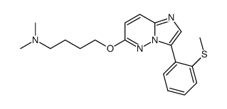 dimethyl-{4-[3-(2-methylsulfanyl-phenyl)-imidazo[1,2-b]pyridazin-6-yloxy]-butyl}-amine结构式