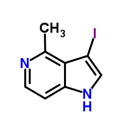 3-Iodo-4-methyl-1H-pyrrolo[3,2-c]pyridine结构式