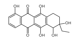 8-Ethyl-7,8,9,10-tetrahydro-1,6,7,8,11-pentahydroxy-5,12-naphthacenchinon Structure