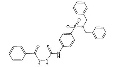 1-benzoyl-4-(4-N,N-dibenzylaminosulfonylphenyl)thiosemicarbazide结构式