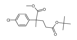 5-tert-butyl 1-methyl 2-(4-chlorophenyl)-2-methylpentanedioate结构式