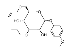 p-methoxyphenyl 3,6-di-O-allyl-α-D-mannopyranoside Structure