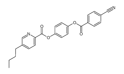 5-Butyl-pyridine-2-carboxylic acid 4-(4-cyano-benzoyloxy)-phenyl ester Structure