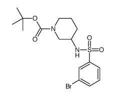 tert-butyl (3R)-3-[(3-bromophenyl)sulfonylamino]piperidine-1-carboxylate结构式