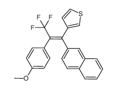 (Z)-3,3,3-trifluoro-2-(4-methoxyphenyl)-1-(2-naphthyl)-1-(3-thienyl)propene Structure