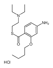 2-(4-amino-2-butoxybenzoyl)sulfanylethyl-diethylazanium,chloride Structure