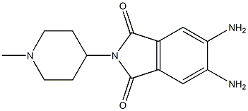 5,6-diamino-2-(1-methylpiperidin-4-yl)isoindoline-1,3-dione结构式