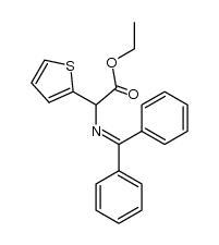 ethyl 2-((diphenylmethylene)amino)-2-(thiophen-2-yl)acetate结构式