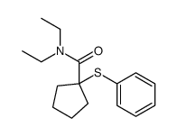 N,N-diethyl-1-phenylsulfanylcyclopentane-1-carboxamide结构式