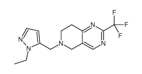 6-[(1-Ethyl-1H-pyrazol-5-yl)methyl]-2-(trifluoromethyl)-5,6,7,8-t etrahydropyrido[4,3-d]pyrimidine Structure