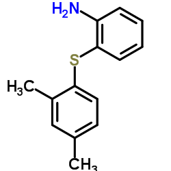 2-((2,4-二甲基苯基)硫代)苯胺结构式