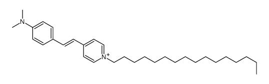 4-[2-(1-hexadecylpyridin-1-ium-4-yl)ethenyl]-N,N-dimethylaniline Structure