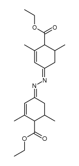 bis-(4-ethoxycarbonyl-3,5-dimethyl-cyclohex-2-enylidene)-hydrazine结构式