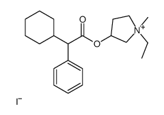 (1-ethyl-1-methylpyrrolidin-1-ium-3-yl) 2-cyclohexyl-2-phenylacetate,iodide结构式