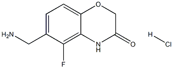 6-(aminomethyl)-5-fluoro-2H-benzo[b][1,4]oxazin-3(4H)-one hydrochloride Structure