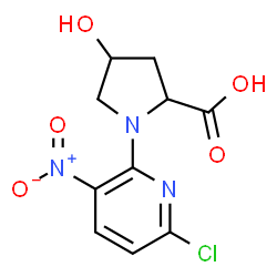 1-(6-chloro-3-nitro-2-pyridinyl)-4-hydroxy-2-pyrrolidinecarboxylic acid Structure