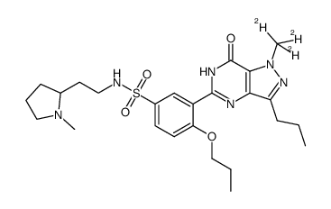 d3-3-(1-methyl-7-oxo-3-propyl-6,7-dihydro-1H-pyrazolo[4,3-d]pyrimidin-5-yl)-N-[2-(1-methyl-pyrrolidin-2-yl)-ethyl]-4-propoxy-benzenesulfonamide Structure