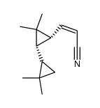 (Z)-3-((1S,1'R,2R)-2',2',3,3-tetramethyl-[1,1'-bi(cyclopropan)]-2-yl)acrylonitrile结构式