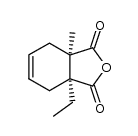 (+/-)-1-ethyl-2t-methyl-cyclohex-4-ene-1r,2c-dicarboxylic acid-anhydride Structure