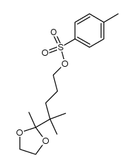 2-[1,1-dimethyl-4-(p-tolylsulphonyloxy)butyl]-2-methyl-1,3-dioxolane结构式