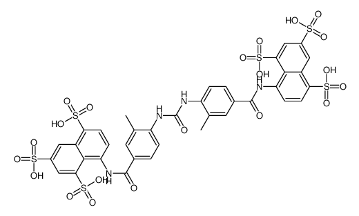 8-[[3-methyl-4-[[2-methyl-4-[(4,6,8-trisulfonaphthalen-1-yl)carbamoyl]phenyl]carbamoylamino]benzoyl]amino]naphthalene-1,3,5-trisulfonic acid Structure