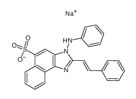 3-anilino-2-trans-styryl-3H-naphth[1,2-d]imidazole-5-sulfonic acid , sodium-salt结构式