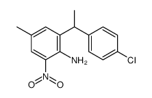 2-[1-(4-chlorophenyl)ethyl]-4-methyl-6-nitroaniline结构式