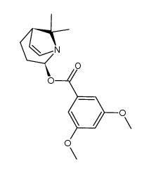 exo-2-(3,5-Dimethoxybenzoyloxy)-8,8-dimethyl-1-azabicyclo[3.2.1]oct-6-en Structure