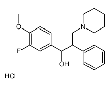 1-(3-fluoro-4-methoxyphenyl)-2-phenyl-3-piperidin-1-ylpropan-1-ol,hydrochloride结构式