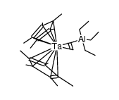 (η5-pentamethylcyclopentadienyl)2tantalum(hydride)(ethylene*triethylaluminum)结构式