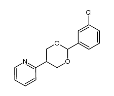 2-(2-(3-chlorophenyl)-1,3-dioxan-5-yl)pyridine结构式