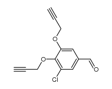 3-chloro-4,5-dipropargyloxybenzaldehyde Structure