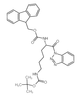 FMOC-Lys(BOC)-Bt Structure