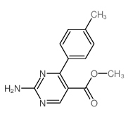 Methyl 2-amino-4-(p-tolyl)pyrimidine-5-carboxylate structure