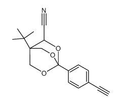 1-tert-butyl-4-(4-ethynylphenyl)-3,5,8-trioxabicyclo[2.2.2]octane-2-carbonitrile结构式