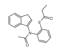S-(2-(N-(1H-inden-3-yl)acetamido)phenyl) propanethioate结构式