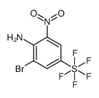 2-Bromo-6-nitro-4-(pentafluoro-λ6-sulfanyl)aniline结构式