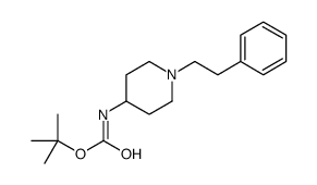 (1-苯乙基-哌啶-4-基)-氨基甲酸叔丁酯结构式